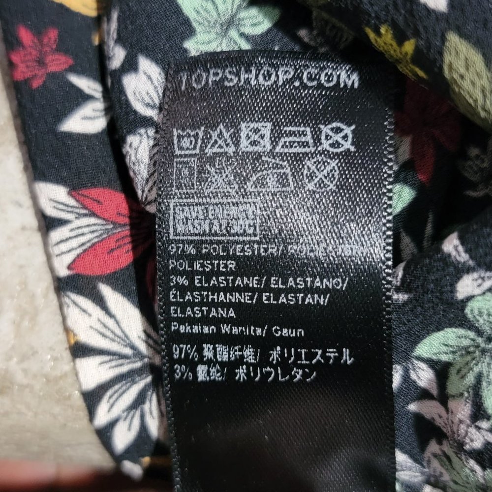 Topshop bohemian Inspired Long Sleeve Floral Dress Size 4 - Picture 10 of 11